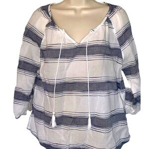 NWOT Sonoma Boho Blouse Blue Size M